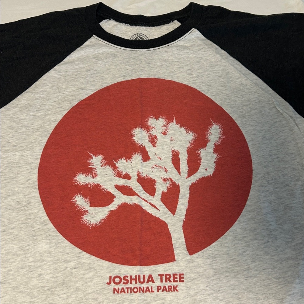 Parks Project Black and Gray Raglan Tee with Red Graphic - Picture 2 of 5